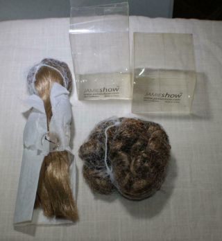2011 Jamieshow Long Blond & Curly Blond Hard Cap Wigs W/orig Boxes