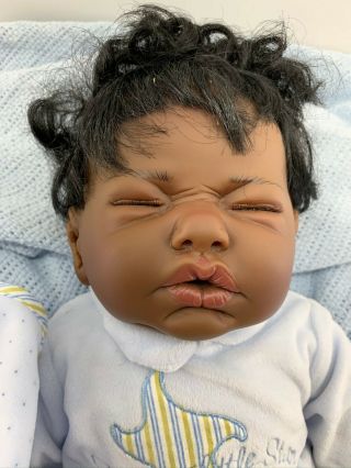 Ael Kymberli Durden African American Baby Reborn Musical Doll 2005 Newborn