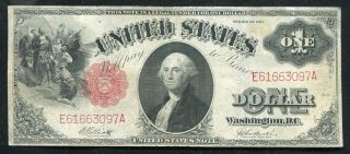 Fr.  37 1917 $1 One Dollar Red Seal Legal Tender United States Note Very Fine,  (b)