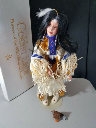 Golden Eagle Princess Of The White Mountain Native American Porcelain Doll