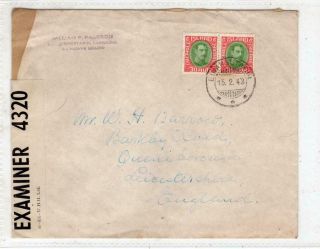 Iceland: 1943 Censored Cover To England With Einarsstaoir Postmark (c48389)
