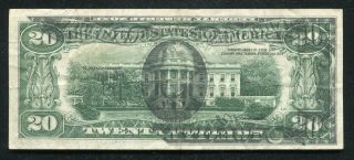 1974 $20 Federal Reserve Note “partial Face To Back Offset Printing Error” Vf