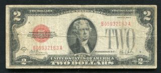 Fr.  1503 1928 - B $2 Red Seal Legal Tender United States Note “key Series B”