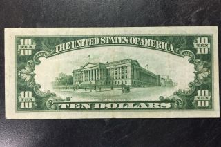 1934 A UNITED STATES $10 DOLLAR SILVER CERTIFICATE NORTH AFRICA NOTE 2