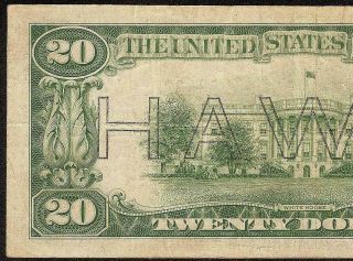 1934 A $20 DOLLAR BILL WWII HAWAII BROWN SEAL NOTE CURRENCY PAPER MONEY Fr 2305 3