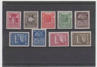 Italy Egeo Aegean Islands 1929,  Rodi Full Set Without Printer Sign,  Mlh