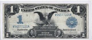 1899 $1 Black Eagle Silver Certificate Fr 236 Large Problem Circulated