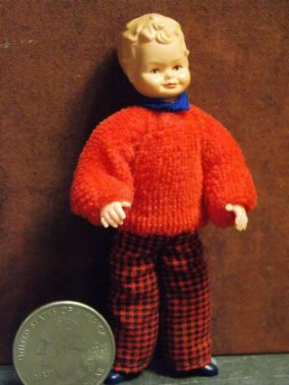 Dollhouse Miniature Vintage Doll Boy Brother 1:12 In Scale D21 Dollys Gallery