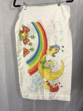Vintage 1983 Rainbow Brite Pillowcase Cover Hallmark Bedding Fabric Craft 1pc 3