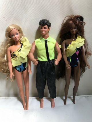 Vintage 1966 Mattel Barbies And Ken Dolls