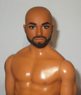 " Hottie " Aooak Mattel Ken Doll Featuring Bald Head And Designer Beard