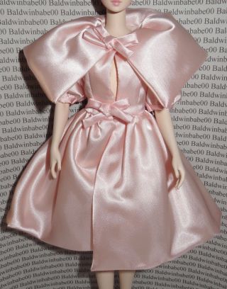 Coat Mattel Barbie Doll Silkstone Blush Beauty Pale Pink Satin Cape Dress Top