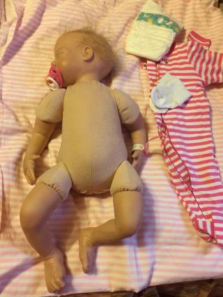 Reborn 18” Sleeping Baby With Pacifier Realistic Weighted