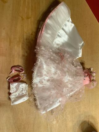 Lovely White & Pink Formal - Slip - Shoes For Robert Tonner 13” Betsy Mccall Doll