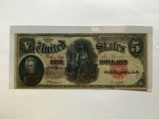 1907 Woodchopper $5 Dollar Us Note