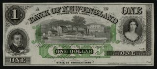 United States Connecticut 1 Dollar 18xx Aunc,  Bank Of England