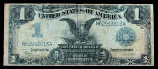 1899 United States $1 Black Eagle Silver Certificate Large Size Currency Note 81