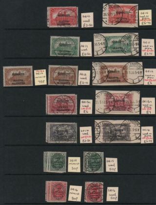 GERMANY: WWI Occupation Examples - Ex - Dealers Stock - 3 Sides Page (27863) 2
