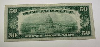 1950B $50 FIFTY DOLLAR Federal Reserve Note U S Currency Philadelphia (C) 2