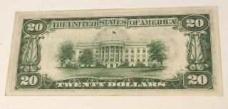 1934 Twenty 20 Dollar Bill Federal Reserve Note - 2