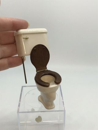 Dollhouse Miniature Artisan Porcelain Toilet
