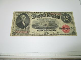 1917 Us Large Note Two Dollar Bill Red Seal 2 Dollar Note Silver D76613044a