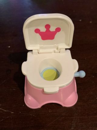 Mattel Barbie Doll Skipper Inc Bathroom Potty Trainig Seat Toilet Baby Toddler