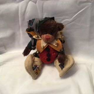 Ganz Cottage Collectible Teddy Bear By Lorraine 2001 Jester Clown Plush Stuffed