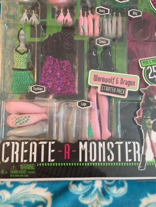 Monster High - Create A Monster - Werewolf & Dragon Starter Pack - - 3