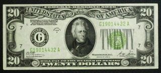 1928 - B $20 " Redeemable In Gold " Federal Reserve Note 