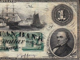 Baltimore,  Md Maryland $1 1860 