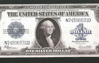 Silver Certificate Horseblanket 1923 $1 Large Note