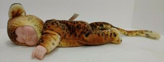 2000 Anne Geddes 9 " Baby Leopards Bean Bag Plush Doll.