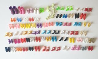 Barbie,  Sindy Doll Shoes,  67 Complete Pairs.  Vgc 
