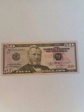 2013 $50 Star Note ✯ Fifty Dollar Lightly Circulated Me 02711318