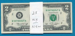 25 - $2.  00 1976 York Federal Reserve Notes Gem