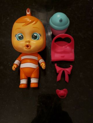 Cry Babies Magic Tears Mini Dolls Flippy Fish Pre - Owned With Accessories Nemo