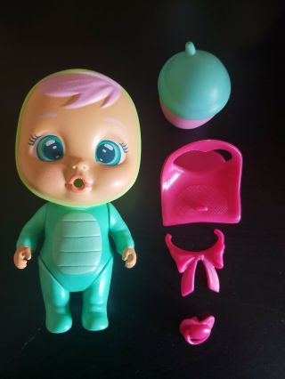 Cry Babies Magic Tears Mini Dolls Turgi Turtle Pre - Owned With Accessories
