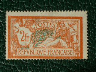 France 1920 2fr Orange/blue Greenvmerson Vf Never Hinged Sg 387