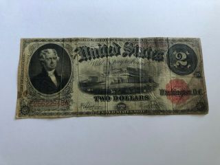 1917 $2 Two Dollar United States Legal Tender Large Note
