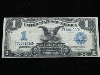 1899 $1.  00 Black Eagle Silver Certificate Average Circulated
