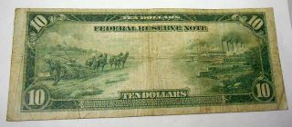 U.  S.  $10.  00 Bill Andrew Jackson 1914 Series Blue Seal 2