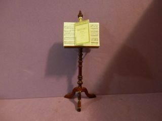 Dollhouse Miniature 1/12 Scale Wooden Ornate Music Stand