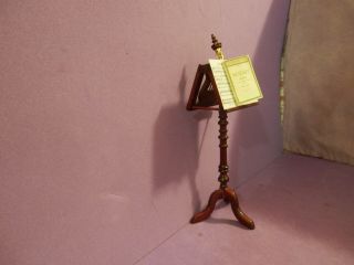 dollhouse miniature 1/12 scale wooden ornate music stand 2