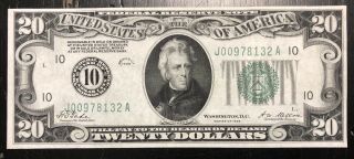Series 1928 $20 Twenty Dollar Bill Pay In Gold Dark Green
