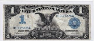1899 $1 Black Eagle Silver Certificate Large Fr 236 Evenly Circulated Note.