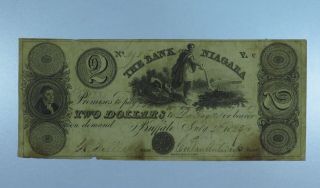 1825 $2.  Bank Of Niagara.  Buffalo York.  Cu111/abr