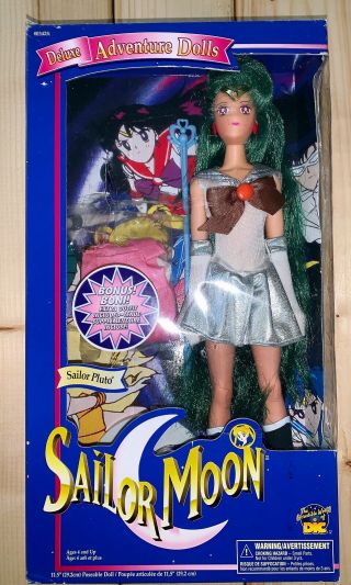 Sailor Moon Pluto Deluxe Adventure Doll 11.  5 " 1997 Irwin Garnet Rod Wand,  Outfit
