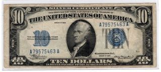 Series 1934 United States Silver Certificate $10 Note