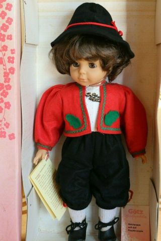 Gotz Puppen Doll Box Tag Short Hair West Germany Toy American Girl Face
